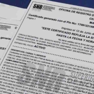 Certificado de tradición